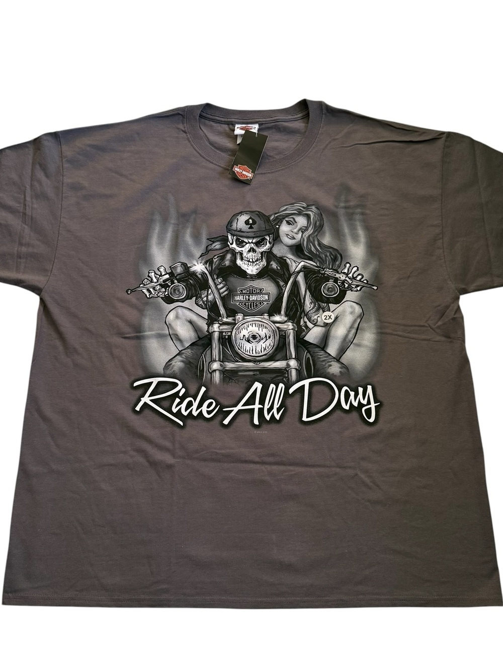 NWT Harley-Davidson Ride All Day Play All Night Graphic Biker Shirt Men’s 2XL